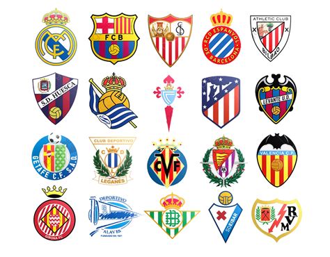 Spanish Football Soccer Teams Logos. Laser cut files SVG DXF | Etsy