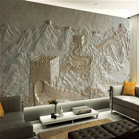 3D Wall Murals Wallpaper Great Wall Landscape for Living Room Bedroom ...