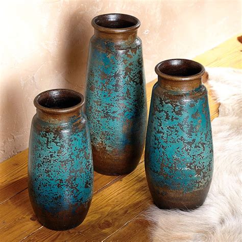 San Juan Cobalt Vases - Set of 3 | Western pottery, Pottery vase, Vase set