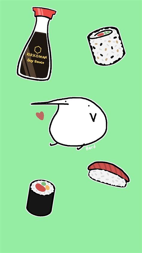 Berd Sushi, Cartoon Sushi HD phone wallpaper | Pxfuel