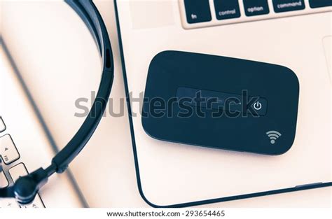 Mobile Hotspot Wifi Device Laptop Workstation Stock Photo (Edit Now ...