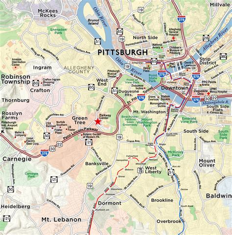 Pittsburgh County Map