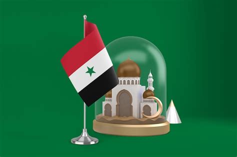 Free Photo | Ramadan Syria Flag and Mosque