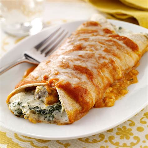 Artichoke & Spinach Enchiladas Recipe | Taste of Home