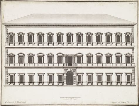 Palazzo Farnese, Rome: elevation of the entrance facade | RIBA pix