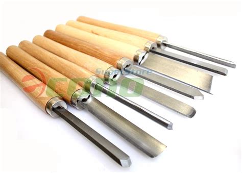 8pc Wood Lathe Chisel Set Turning Tools Woodworking Gouge Skew Parting ...