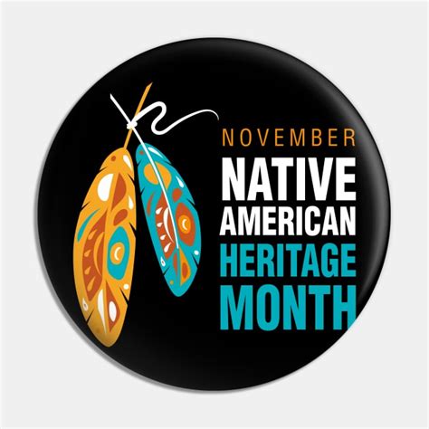 Native American Heritage Logo design - Native American - Pin | TeePublic