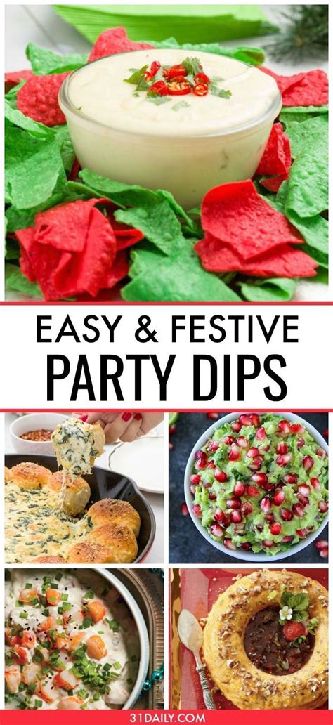 Easy, Festive Party Dips and Spreads You'll Love | Delicious holiday recipes, Party dips ...