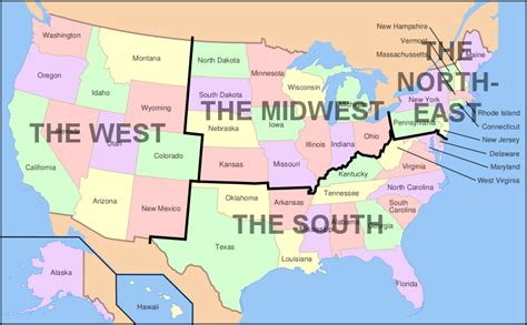 File:Map of USA showing regions.png - Wikimedia Commons