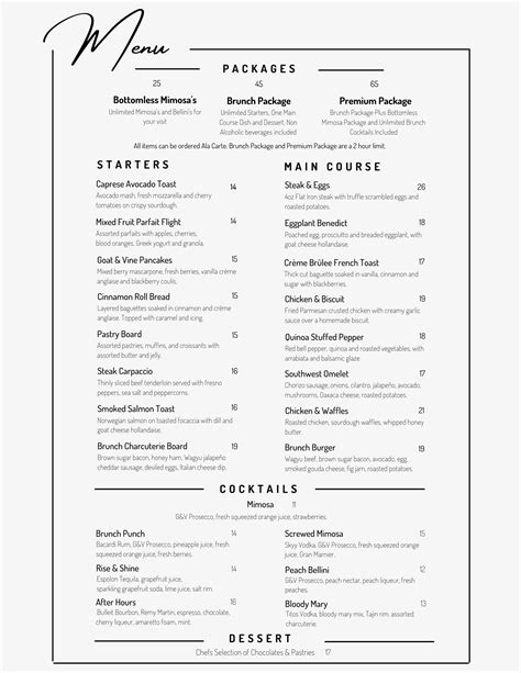 Forth Worth Brunch Menu - Goat & Vine Winery and Restaurant