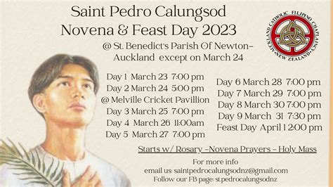 Novena & Feast Day of Saint Pedro Calungsod 2023