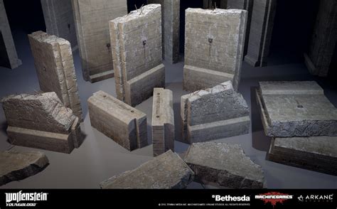 ArtStation - Concrete Wall Blockers, Yannick Gombart | Concrete wall ...