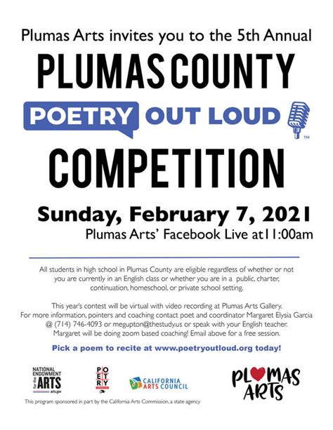 Poetry Out Loud - Plumas Arts