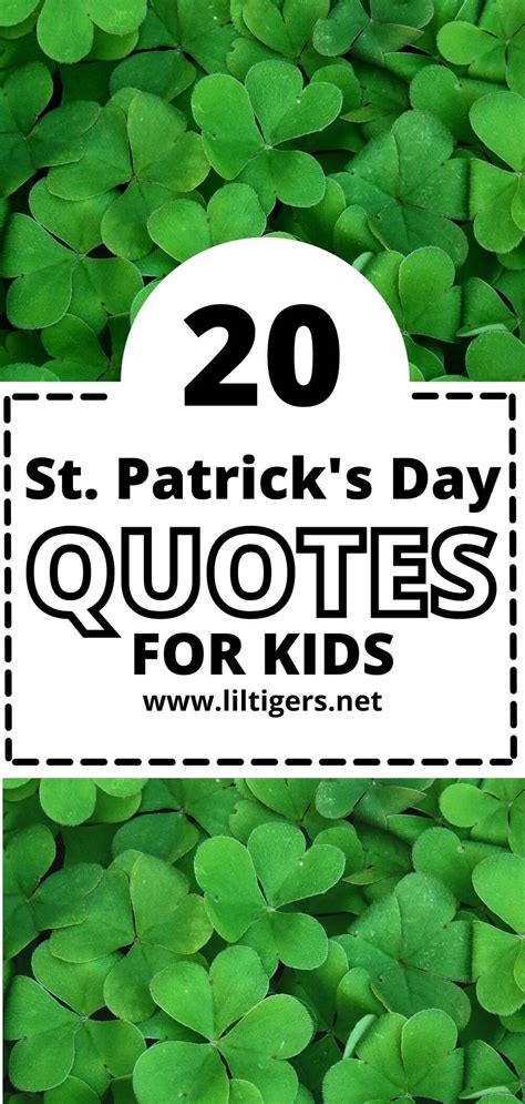 30 Best St. Patrick's Day Quotes for Kids - Lil Tigers