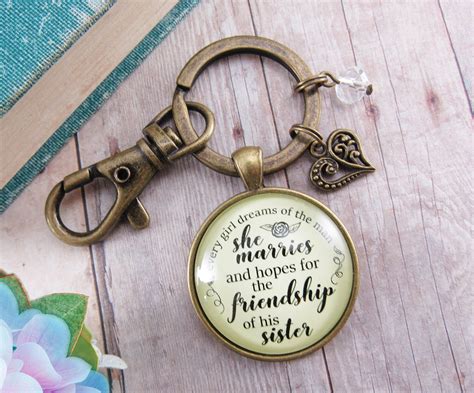 Gutsy Goodness Sister-in-law Keychain I Dream of New Sister - Etsy