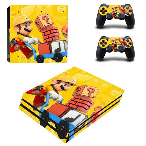 PS4 Pro Skin Cover - Super Mario Maker - ConsoleSkins.co