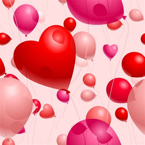 Romantic Heart-Shaped Balloons Valentine’s Day Vector Illustration | Free Vector Graphics | All ...