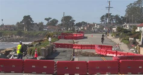 Storm damage on Santa Cruz road so severe it may be closed entirely - CBS San Francisco