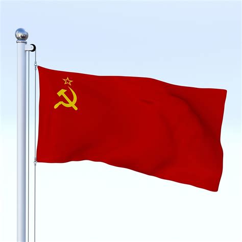 3D model Animated Soviet Union Flag VR / AR / low-poly animated | CGTrader