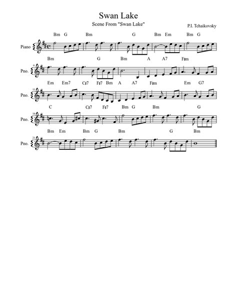 Swan Lake Sheet music for Piano (Solo) | Musescore.com