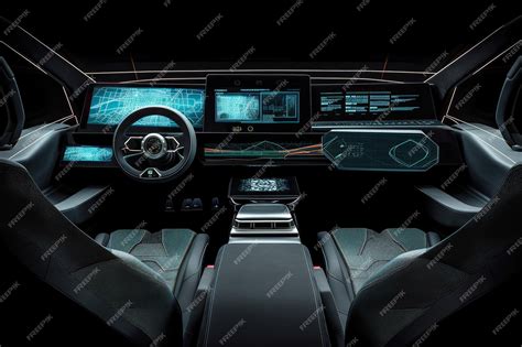 Premium AI Image | ai generated driverless car interior with futuristic ...