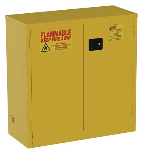 JAMCO 30 gal Flammable Cabinet, Self-Closing Safety Cabinet Door Type ...