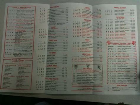 Menu at Dragon Buffet restaurant, Russell Springs, 221 US-127