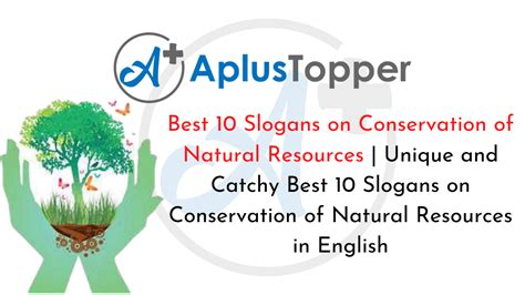 Best 10 Slogans on Conservation of Natural Resources | Unique and ...