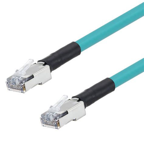 Double Shielded Cat5e Outdoor High Flex PoE Industrial Ethernet Cable, RJ45, TEL, 1.0ft ...