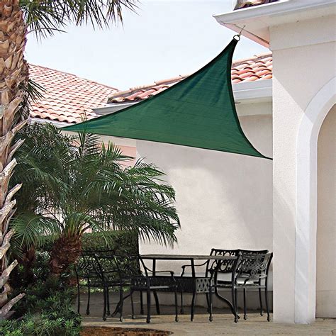 180 GSM Green Right Triangle Sun Shade Sail Outdoor Patio Pool Garden 2 ...