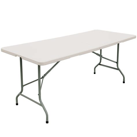 FORUP 6ft Table, Folding Utility Table, Fold-in-Half Portable Plastic Picnic Party Dining Camp ...