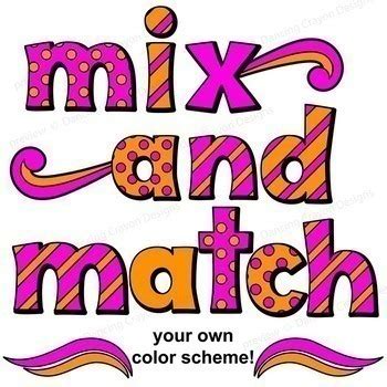 Mix and Match Clip Art Alphabet | Cover Page Design BUNDLE | TpT