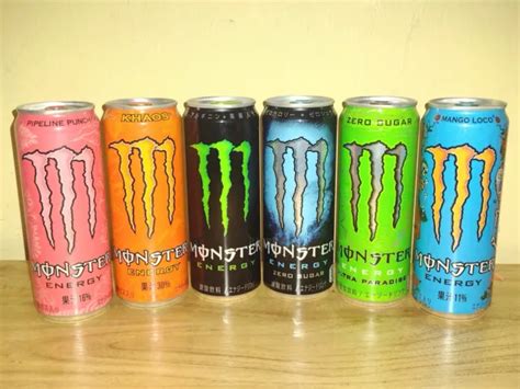 SET OF 6 Monster Energy Drink Flavors from JAPAN! 355mL FULL SEALED ...