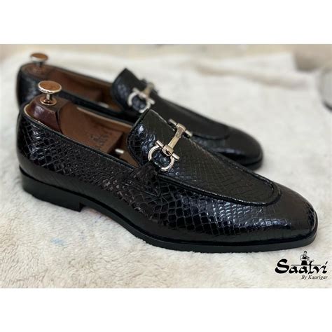 Black Patent Loafers With Buckle