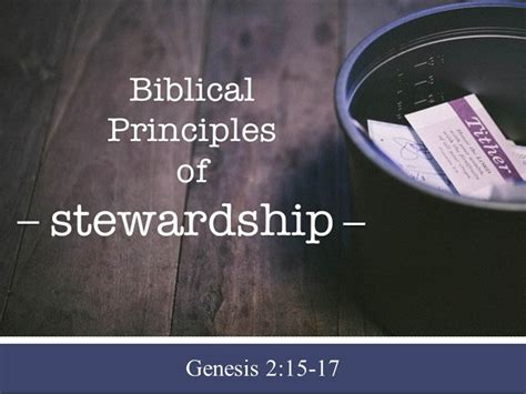 Biblical Principles of Stewardship - YouTube