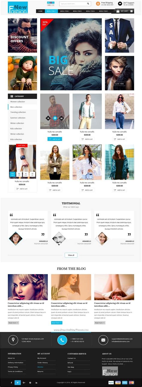 Fashion eCommerce PSD Template | Psd templates, Ecommerce, Html templates