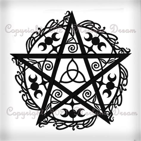 Pentagram Pentacle SVG Pagan Wiccan Wicca File Download - Etsy Denmark