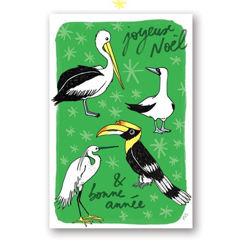 Lot de cartes de vœux aux oiseaux | Table à Cartes