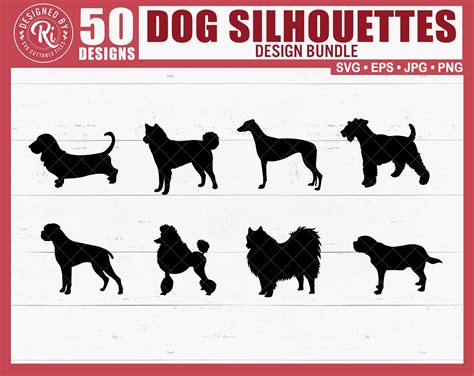 Dog Breed Silhouette Bundle Pack Svg Dog Breed Svg Bundle | Etsy