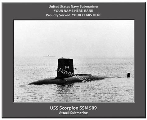 USS Scorpion SSN 589: Submarine Photo ⋆ Personalized US Navy Ship ...