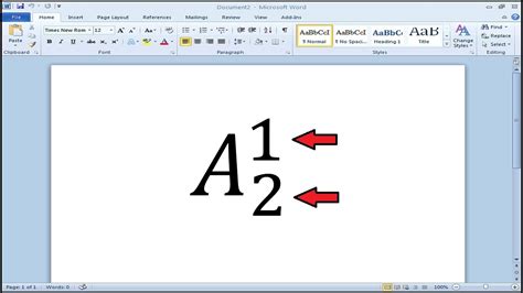 Word Equation Editor Subscript Superscript - Tessshebaylo