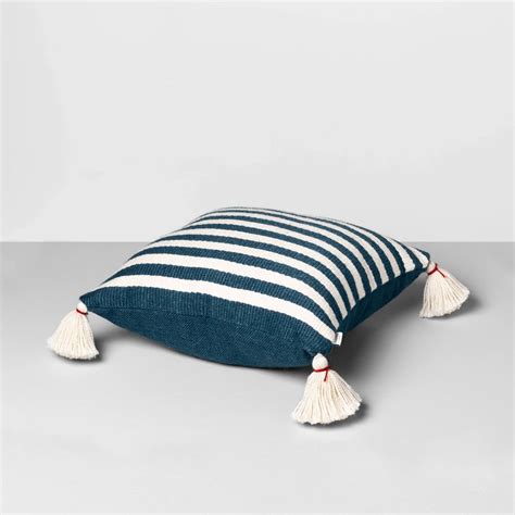 Outdoor Toss Pillow Blue Stripe With Tassels | Best Patio Decor From Target | POPSUGAR Home Photo 63