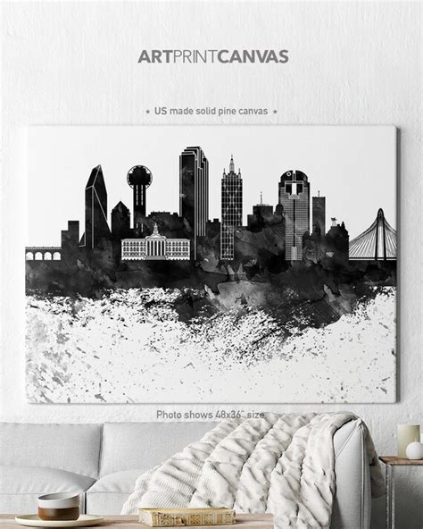 Dallas Canvas Dallas skyline canvas print Dallas canvas wall | Etsy