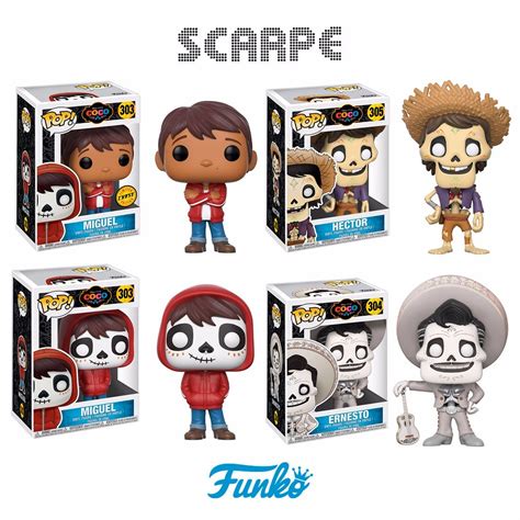 Funko 4 Pop Coco + Chase + Ernesto + Hector Pixar Día Muerto - $ 2,899.00 en Mercado Libre