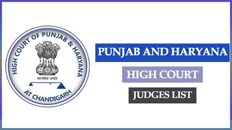 Punjab and Haryana High Court Judges List 2024 Sarkari List