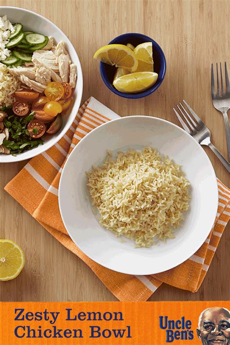 Zesty Lemon-Chicken & Rice Bowl Recipe | UNCLE BEN'S® Rice Recipes | Recipe | Lemon chicken ...