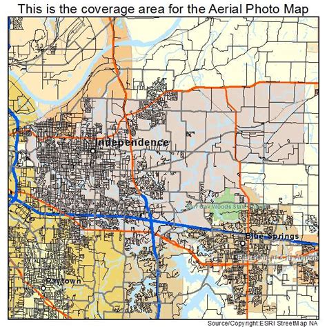 Aerial Photography Map of Independence, MO Missouri