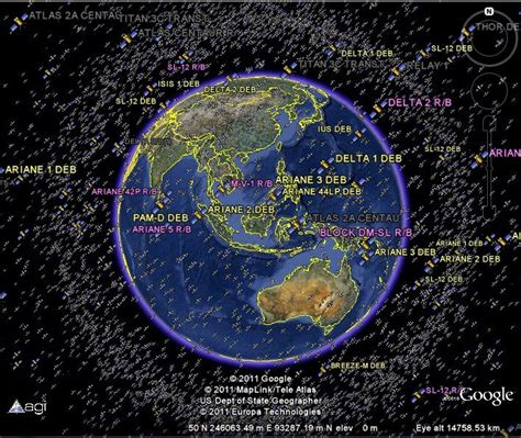 MAP: Seeing the Real Time Satellite Position All Around the Earth Through Google Earth Here is ...