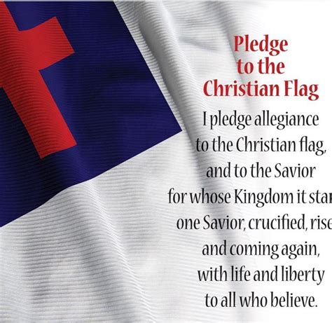 Pledge To The Christian Flag Printable