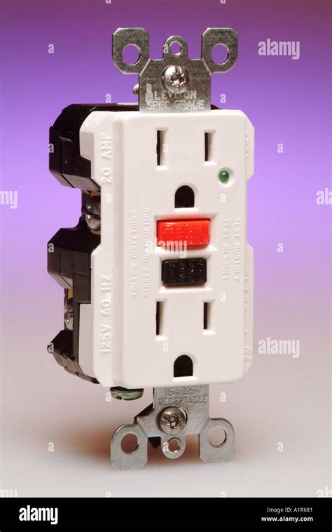 A Ground Fault Circuit Interrupter or GFCI Outlet Stock Photo - Alamy